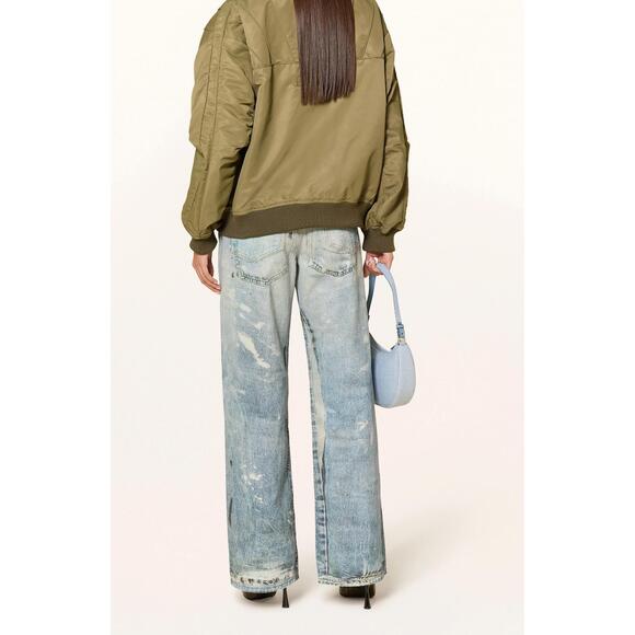 NEW GESTUZ cornelia wide leg jeans in printed denim blue - Picture 2 of 5